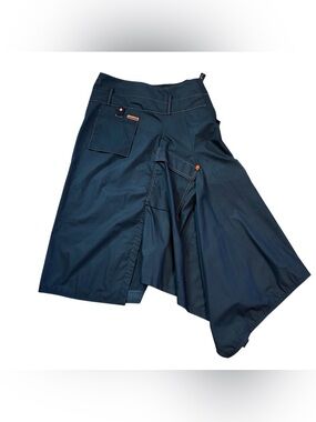 Y2K Black Parachute Asymmetric Hanker chief Hem Skirt